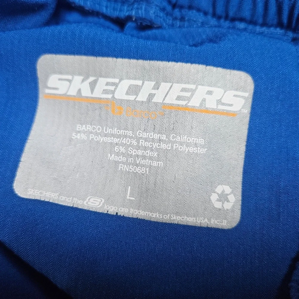 Skechers Pants Mens Large Blue Jogger‎ Scrub Uniform Athletic Stretch Drawstring